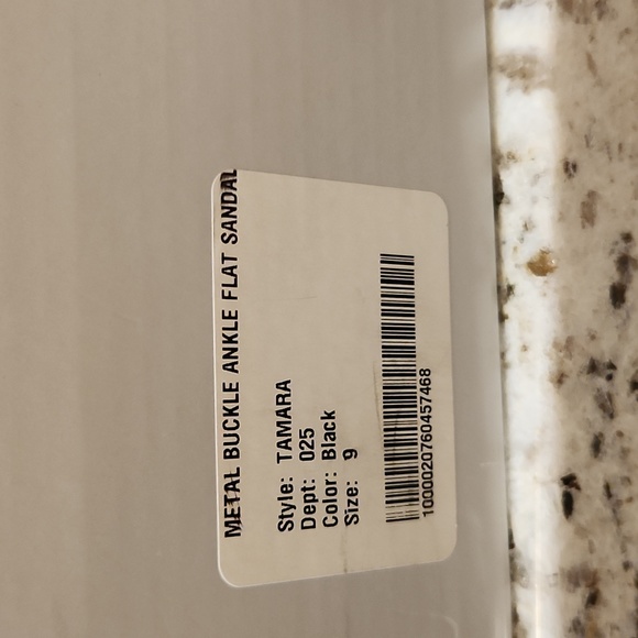 Obsession Rules Tamara Metal Buckle Ankle Flat Sandals 9M New In Box 9M - Picture 7 of 7